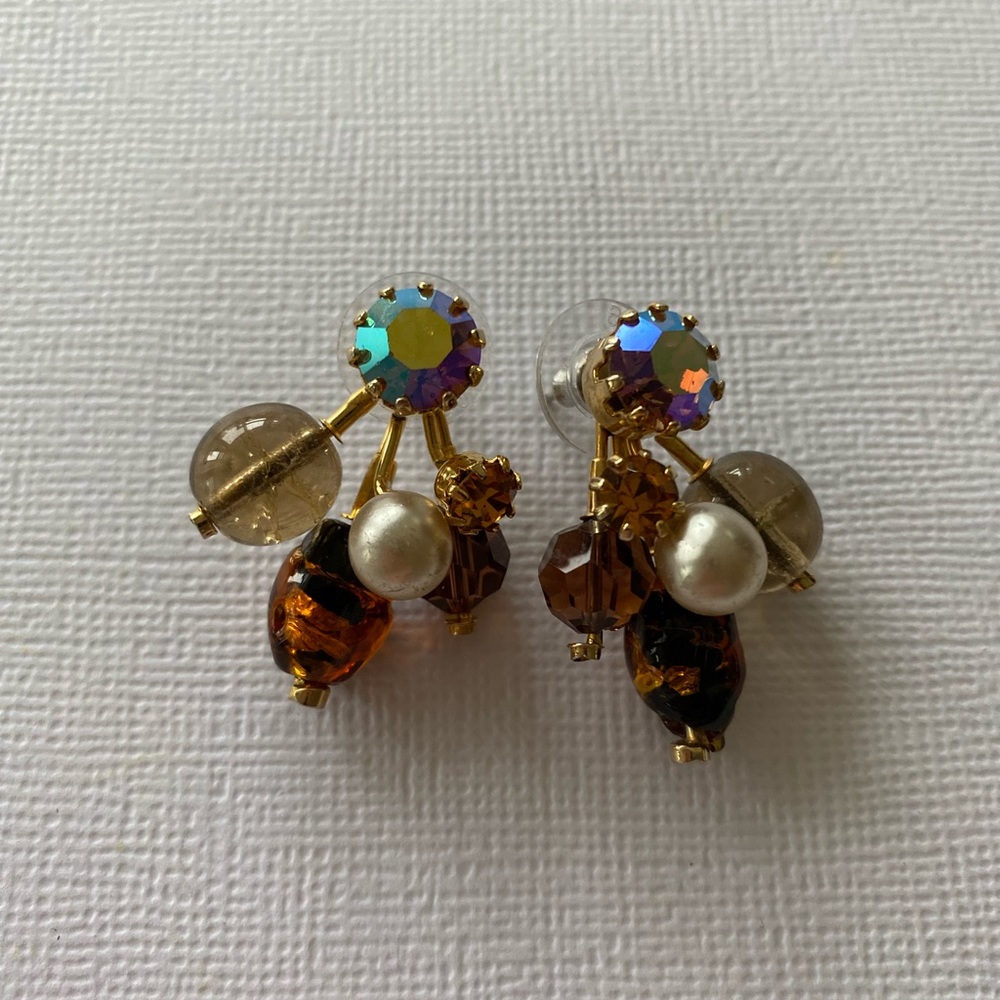 Vintage Rhinestone Brooch & Earrings - Picture 4 of 7